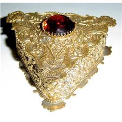 Antique Austrian Brass Hinged Box #853155