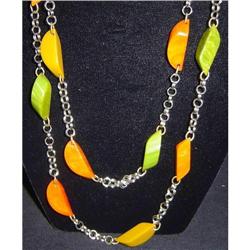 Bakelite and Silver Necklace #853179