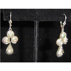 Rose Diamond and Emerald Earrings #853194