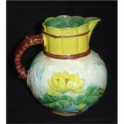 Antique American Majolica Pitcher #853217