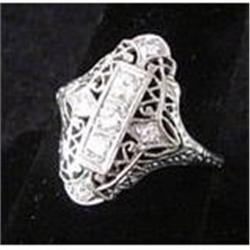 Platinum and Diamond Edwardian Ring #853221