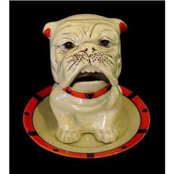 Japanese Lustre Ware Bulldog Jar #853230