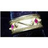 Image 1 : 18K Gold Band With Rubies #853276