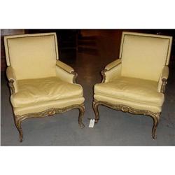 Pair Louis XV Style Painted and Parcel Gilt #858191