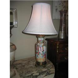 19th-Century Chinese Canton Vase Lamp #858232