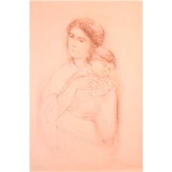 Leona & Baby  lithograph  by Edna Hibel #858527