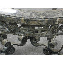 Breathtaking Marble, Glass and Iron Table #858540