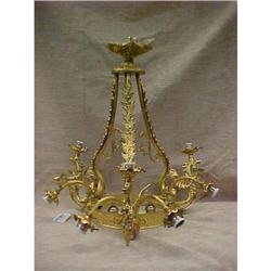 Excellent Gold Gilded Bronze Chandelier #858542