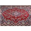 Image 1 : Stunning Antique Kerman Carpet, Red and Blue #858551