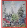 Image 1 : Old Signed Impressionism Cityscape Oil Painting #858602
