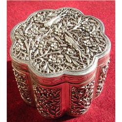 Incised and chased silver box #858682