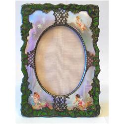 Porcelain Picture Frame with Silver Overlay #858877