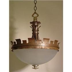  Hammered  iron light fixture c.1920 #858956