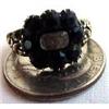 Image 1 : GEORGIAN GOLD JET HAIR MOURNING RING 1824 #859260