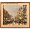 Image 1 : Framed Paris Street Scene, Impressionist, Oil #879261