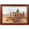 Image 1 : "Civil War Cavalry Crossing Desert", Oil on #879264