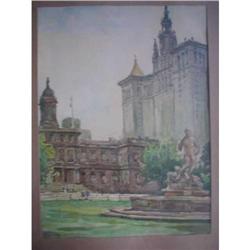 Attributed to Guy Marc Watercolor Painting #879523