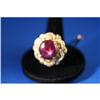 Image 1 : 13 Carat Star Ruby Ring- 18K gold with .60 cts #879905