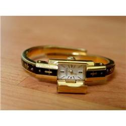 14kt Gold Borel Mystery Flip Bracelet Watch #879962