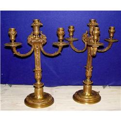 19c Victorian Bronze Candelabra North Wind Mask #879963
