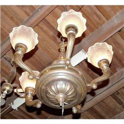 5L French chandelier with original shades #879978