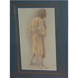 Study of a Robed Man by  BURNE-JONES  Edward #880010