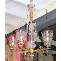 Osler 5L bronze  and crystal Chandelier      #880088