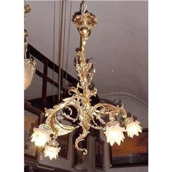 Louis XV 4L bronze chandelier with puttis #880101