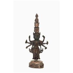 Old Chinese Tibetan Bronze 8 Arms Buddha #885207