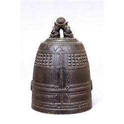 1920's Japanese Bronze Temple Bell w Dragon #885213