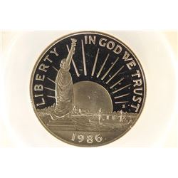 1986-S STATUE OF LIBERTY HALF $ ANACS PR70 DCAM