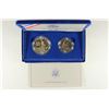 Image 1 : 1986-S US STATUE OF LIBERTY 2 COIN SET, DOLLAR IS
