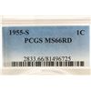 Image 3 : 1955-S LINCOLN CENT PCGS MS66RD
