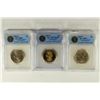 Image 1 : 2007-P/D/S JEFFERSON DOLLAR SET ICG MS67'S