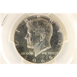 1965-SMS 40% SILVER JOHN F. KENNEDY HALF PCGS SP65