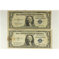 1935-D & 1935-F $1 SILVER CERTIFICATES BLUE SEALS