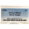 Image 3 : 1988 AMERICAN SILVER EAGLE PCGS MS69