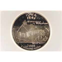 2004-S IOWA WASHINGTON SILVER QUARTER ICG PR69