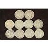 Image 1 : 10 ASSORTED 1940'S MERCURY DIMES