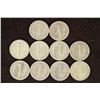 Image 2 : 10 ASSORTED 1940'S MERCURY DIMES