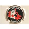 Image 1 : 2015 CANADA SILVER $3 CANADA FLAG COLORIZED