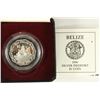 Image 1 : 1990 BELIZE SILVER PIEDFORT $1 COIN STERLING SILV.