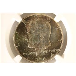 1964 90% SILVER KENNEDY HALF DOLLAR NGC MS65
