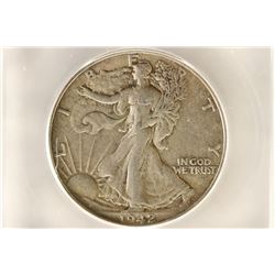1942 WALKING LIBERTY HALF DOLLAR ICG EXTRA FINE 40