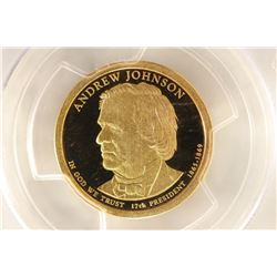 2011-S ANDREW JOHNSON DOLLAR PCGS PR69 DCAM
