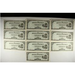 10-WWII JAPANESE 10 PESOS INVASION CURRENCY CU