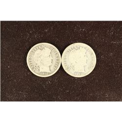 1912-D & 1915 BARBER DIMES