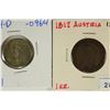 Image 1 : 1812 AUSTRIA KREUTZER & 1944-D US/PHILIPPINES
