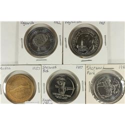 5 ASSORTED CANADA TRADE DOLLARS 1987 AIRDRIE,