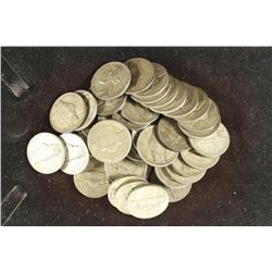 ROLL OF 40-35% SILVER JEFFERSON WAR NICKELS